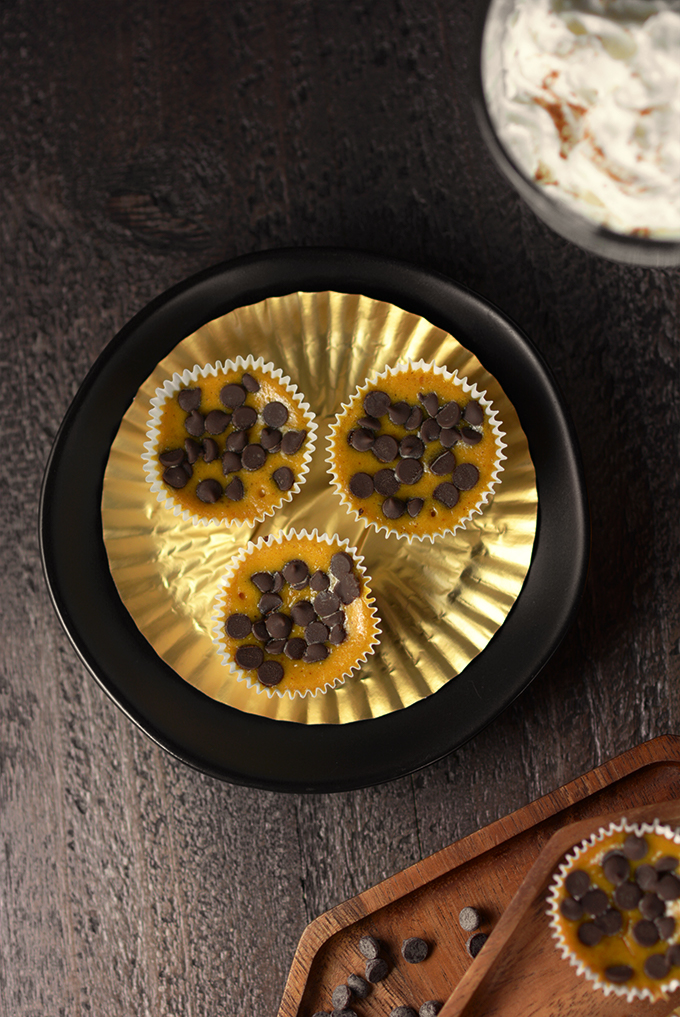 Pumpkin Chocolate Chip Cheesecake Bites