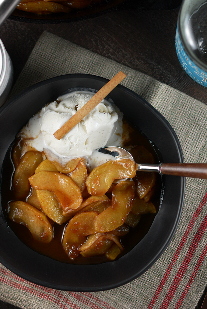 Overhead Bowl of Southern Fried Apples