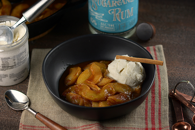 Southern Fried Apples with Ice Cream