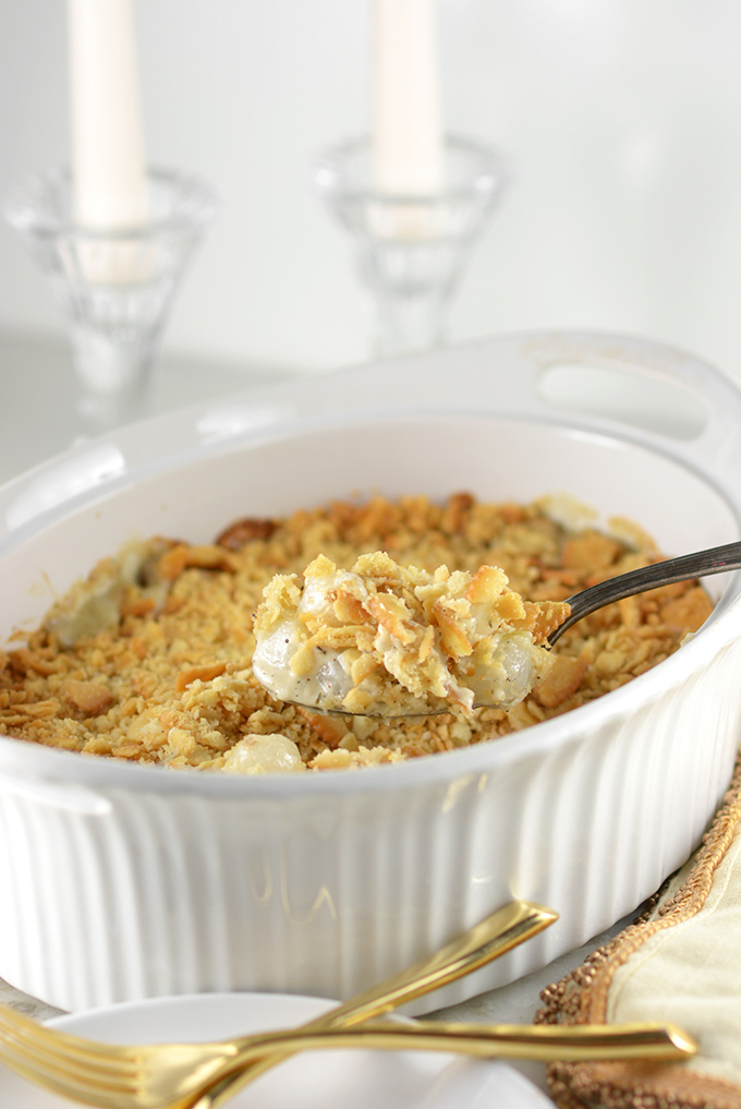 Creamy Pearl Onion au Gratin