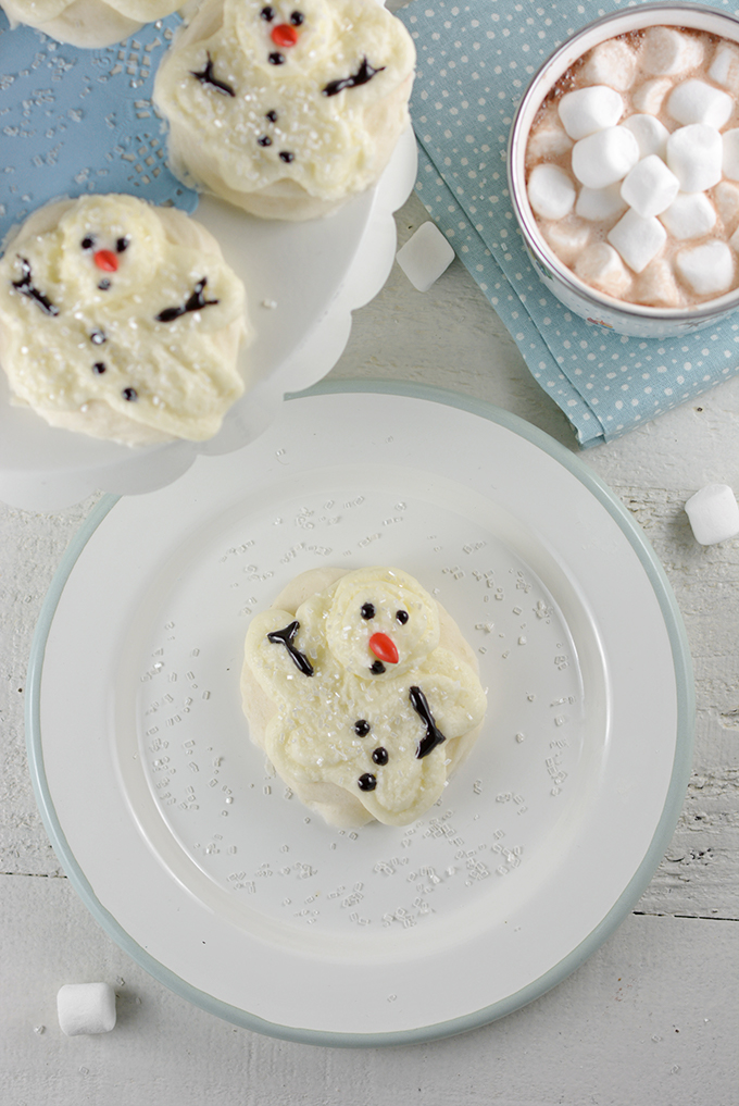 Soft Batch Melting Snowman Buttercream Sugar Cookies 
