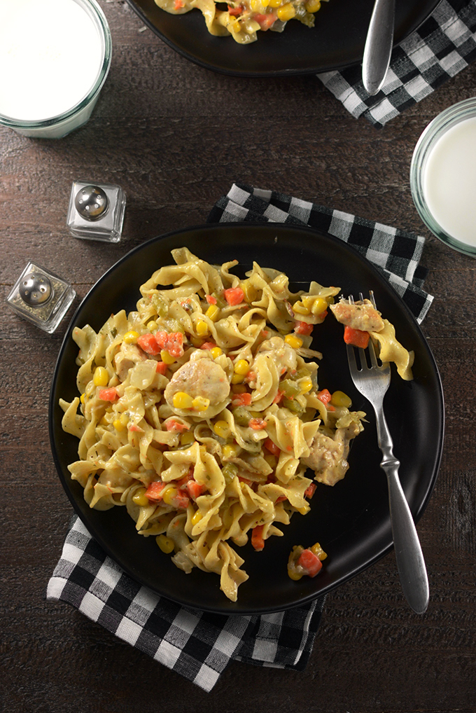 Creamy Chicken and Egg Noodles 