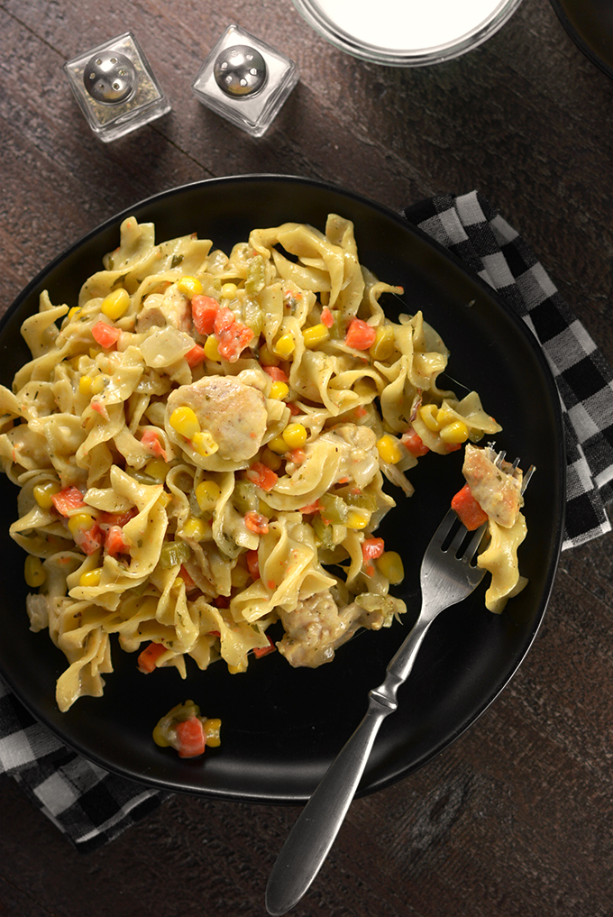 Creamy Chicken and Egg Noodles 